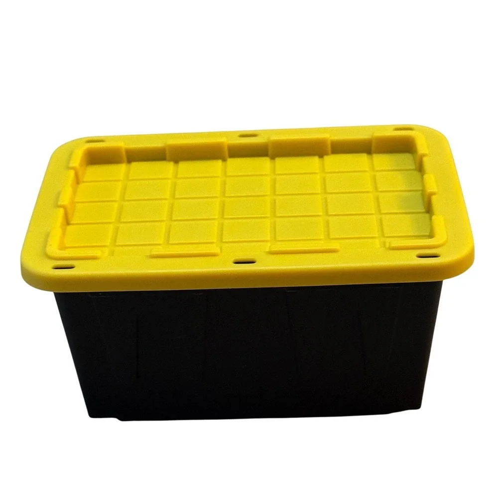 Lowe's Teeny Tote Storage Container 4.8 x 3.3 x 2.4 Black Yellow .38 quart viral